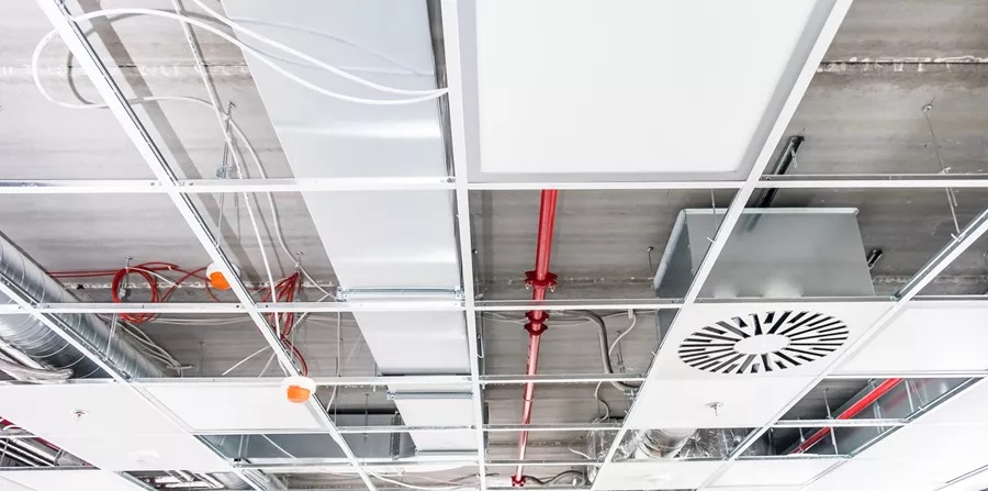 false ceilings on thermal insulation