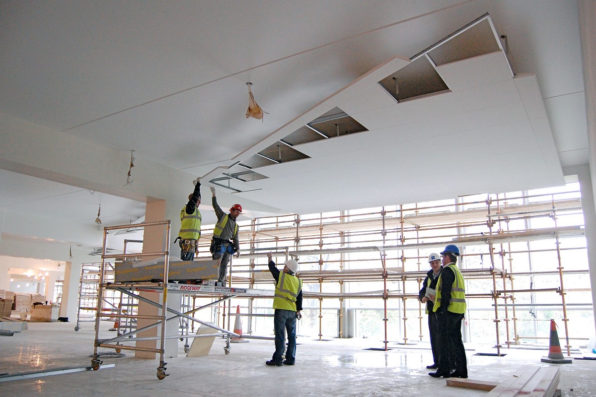 false ceilings on thermal insulation