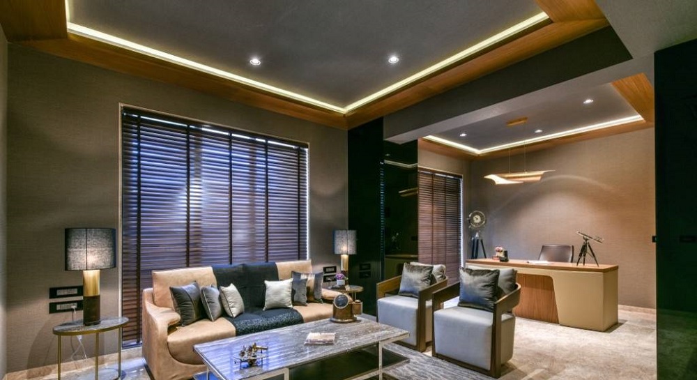 Distance between installing lights in a false ceiling