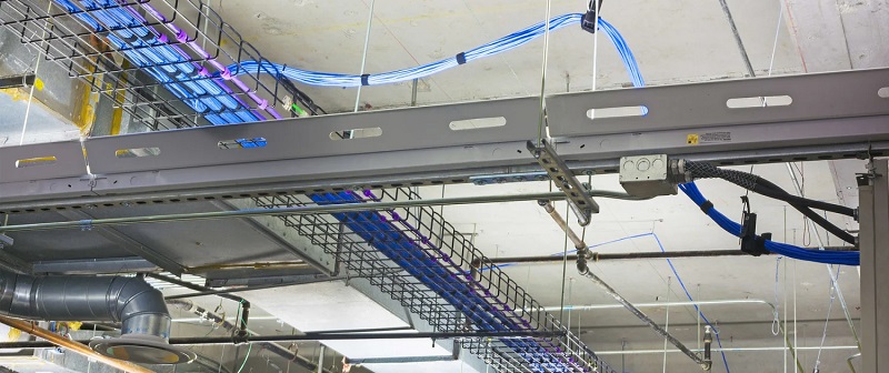 Cabling in a false ceiling